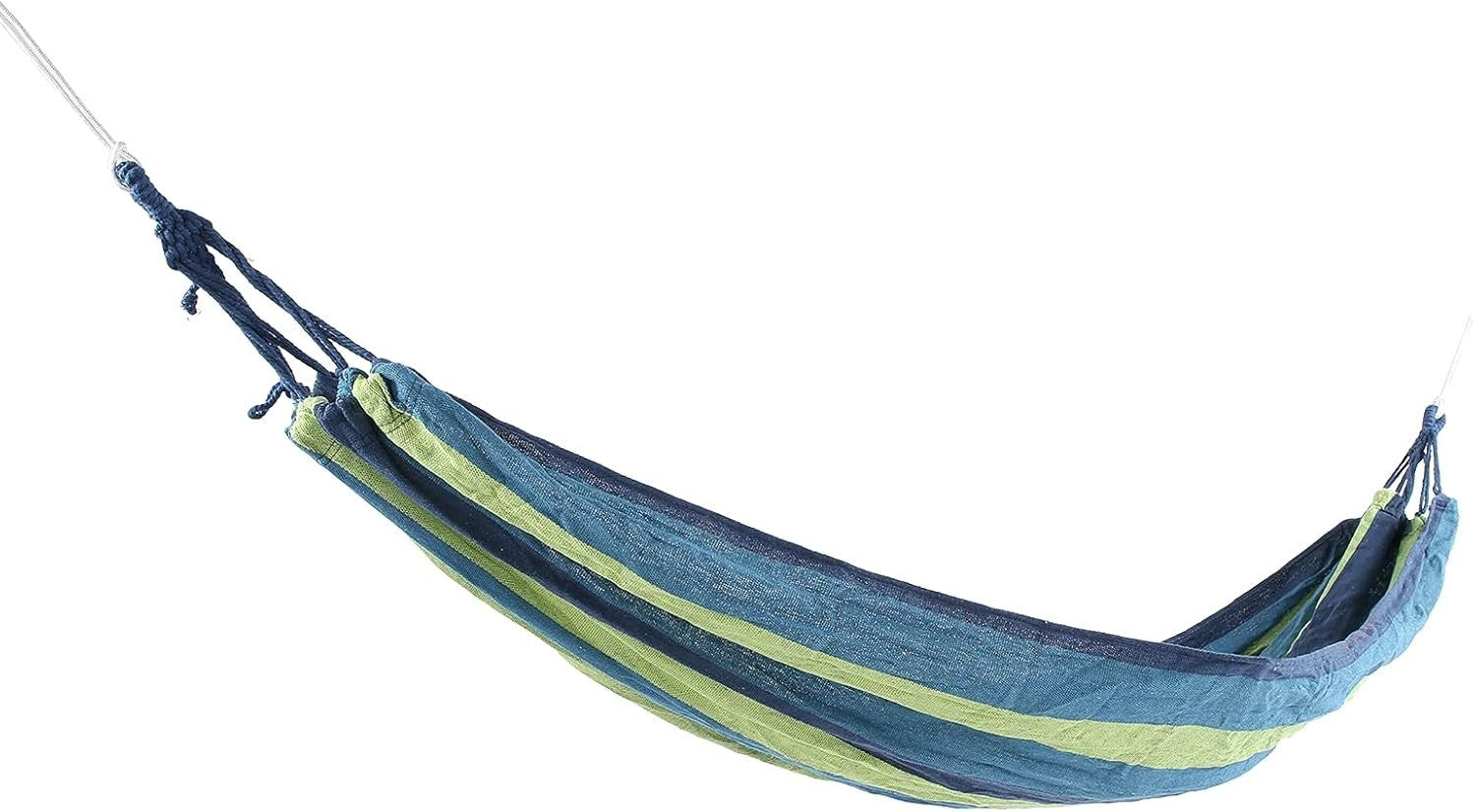 Portable Single & Double Camping Hammock, Lightweight Canvas Travel Outdoor Blue