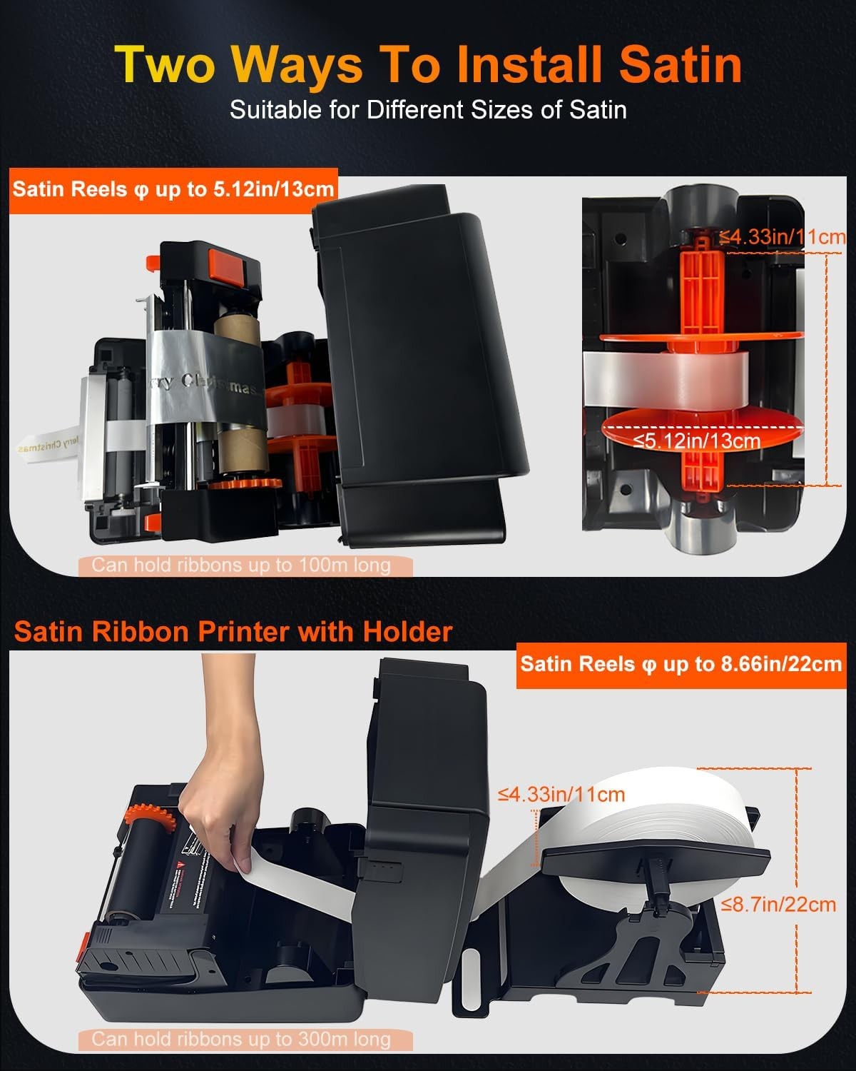 Satin Ribbon Printing Machine Bluetooth 300DPI 2–11cm Width