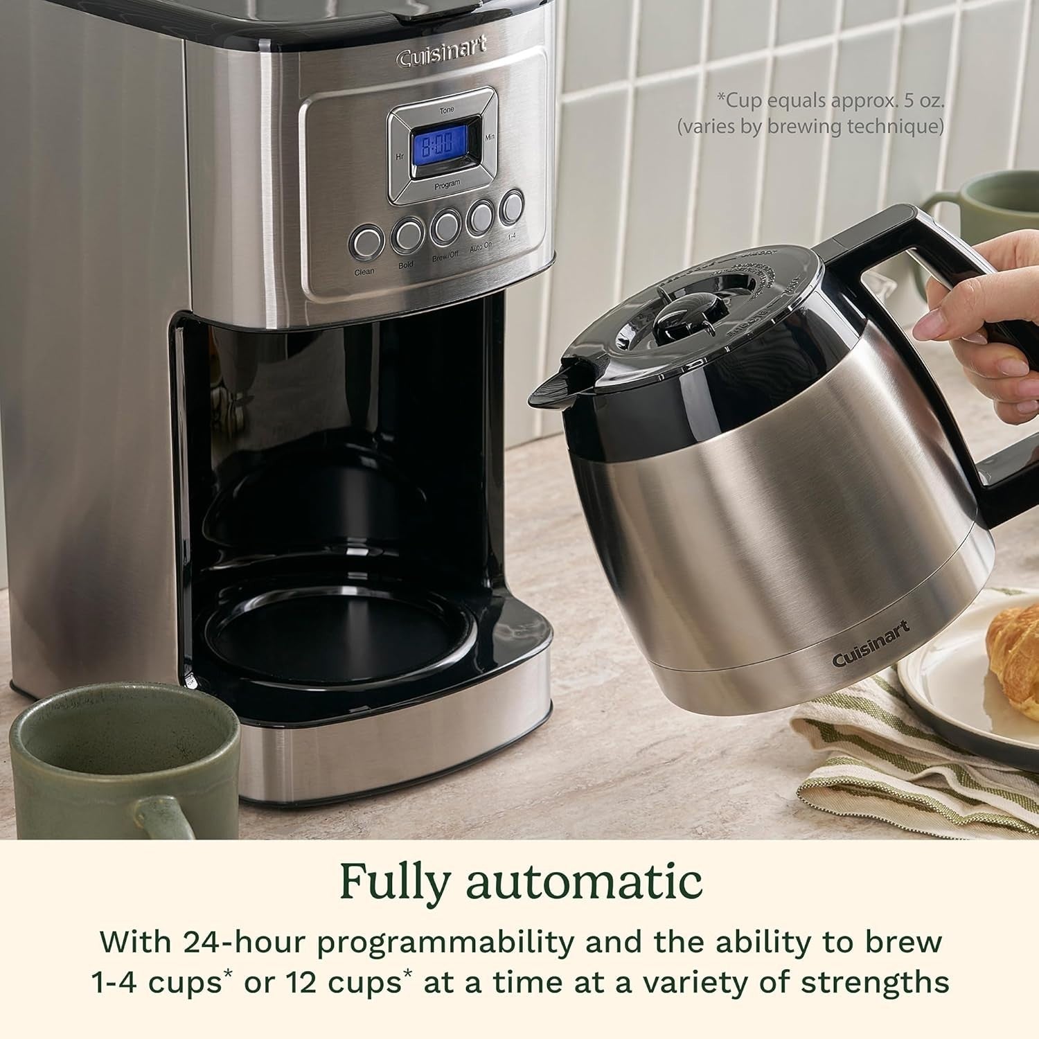 12 Cup Thermal Coffee Maker Programmable Brew Strength Steel Carafe Timer