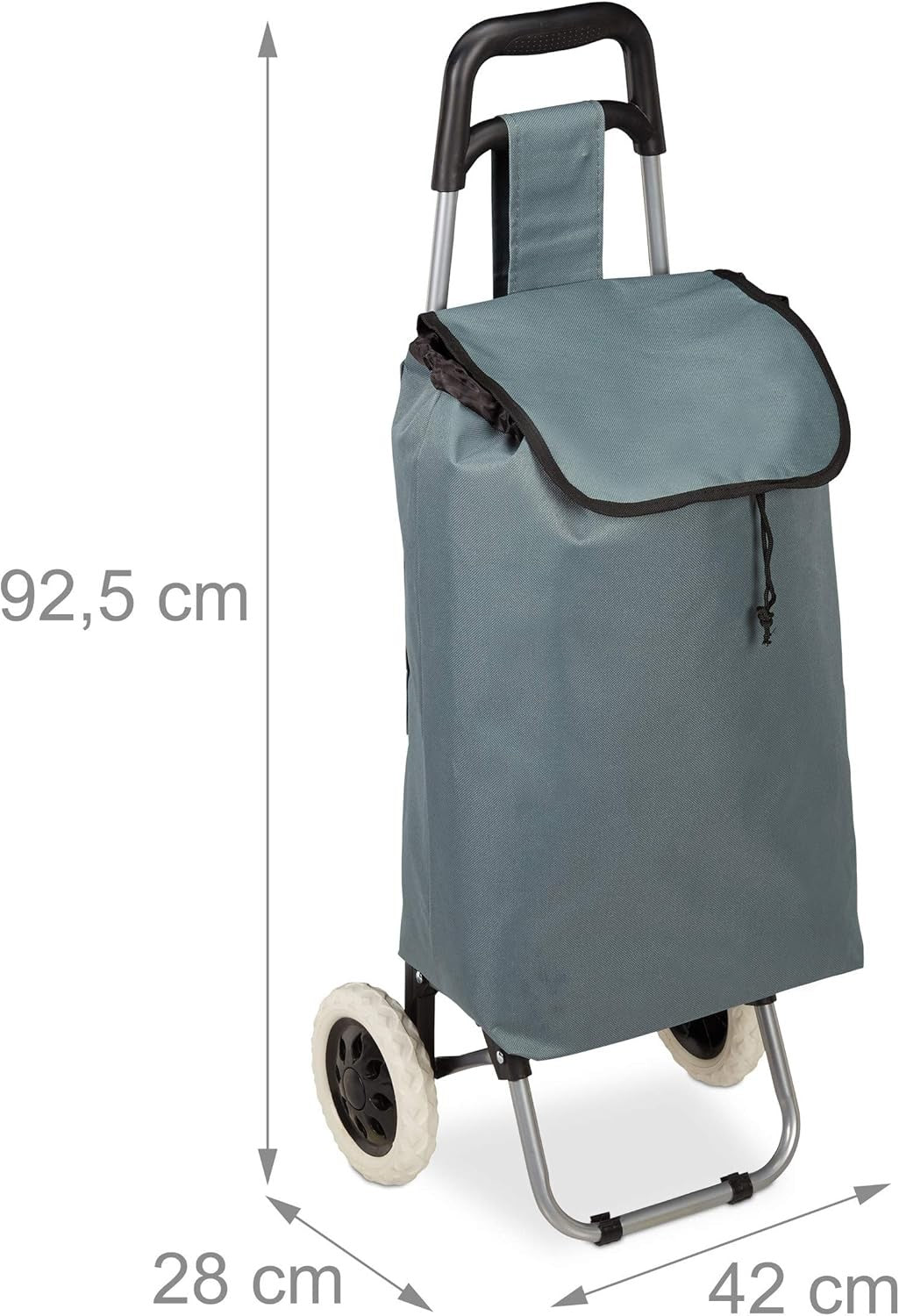 Folding Shopping Trolley Wheels Removable 28L Grocery Bag Lightweight