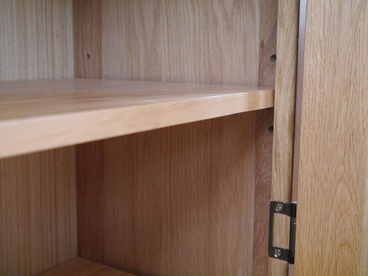 Walnut Oak Sideboard Cabinet – 2 Doors, 2 Drawers – Compact Rustic Storage