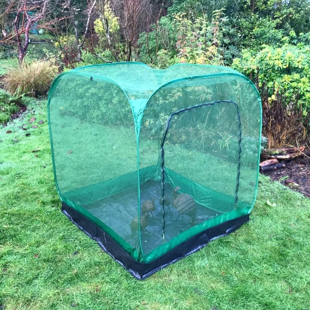 Pop Up Chicken Run Pet Cage 1.25m Secure Mesh Liner Bird Flu Safe