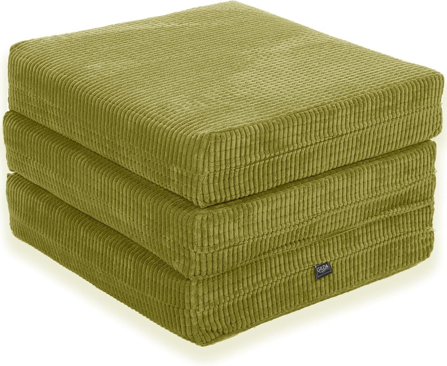 Z Bed Chair Futon Mattress Lime Fold Out Single Sofa Bed Footstool Seat