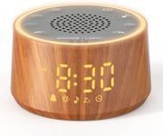 Baby Wood Grain Noise Machine with Night Light – 25 Soothing Sounds, Alarm