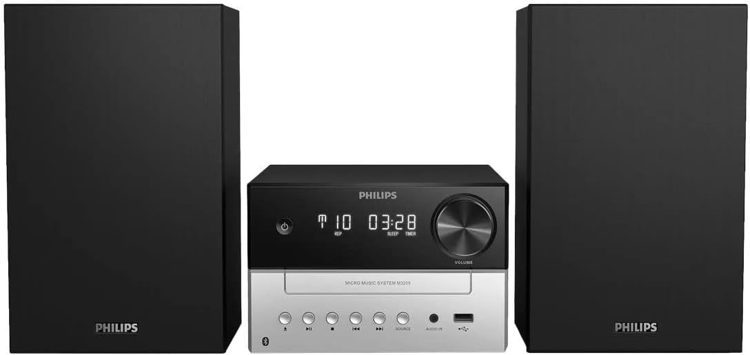 Micro HiFi Music System Bluetooth CD Player FM Radio USB 18W Stereo