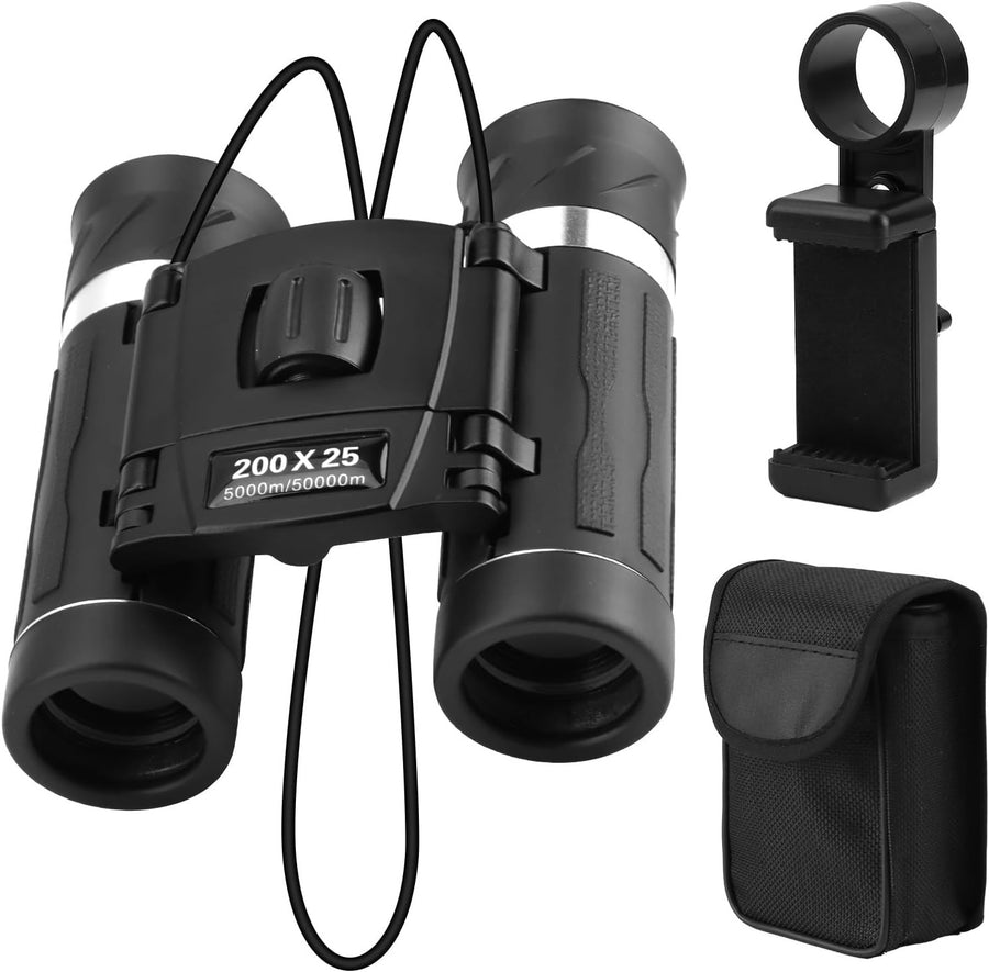 Compact 200x25 Mini Binoculars HD Outdoor Travel Birdwatching Hiking Optics