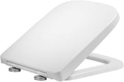 Square Soft Close Toilet Seat Quick Release Adjustable Hinges 42x36cm White