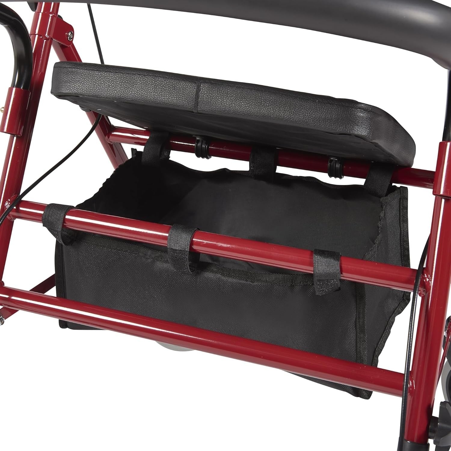 Lightweight Folding Rollator Walker with Seat Lockable Brakes 15cm Wheels