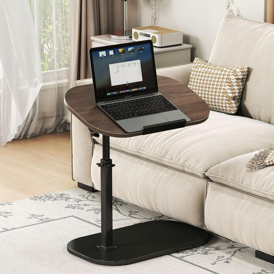 C Shaped Side Table Swivel Laptop Desk Height Adjustable Sofa Bedside Table