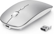 Silent Bluetooth Mouse Slim Rechargeable 4800 DPI USB Wireless