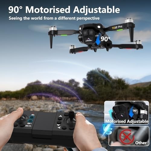 Foldable Mini Drone with 4K Camera, Brushless Motor, App Control, Carry Case