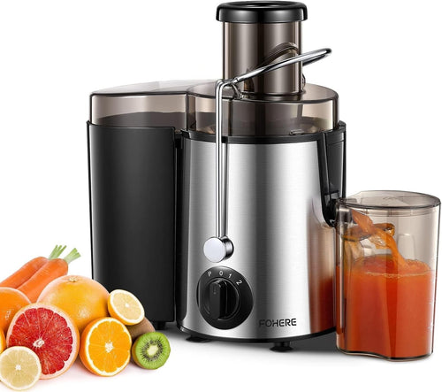 900W Centrifugal Juicer Silver 3 Speed Wide Chute Fast Whole Fruit
