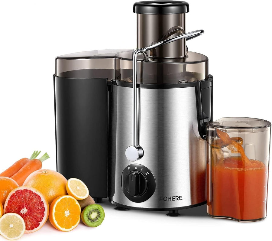 900W Centrifugal Juicer Silver 3 Speed Wide Chute Fast Whole Fruit