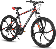 26" Mountain Bike 21-Speed Disc Brakes Aluminum Frame Lightweight MTB