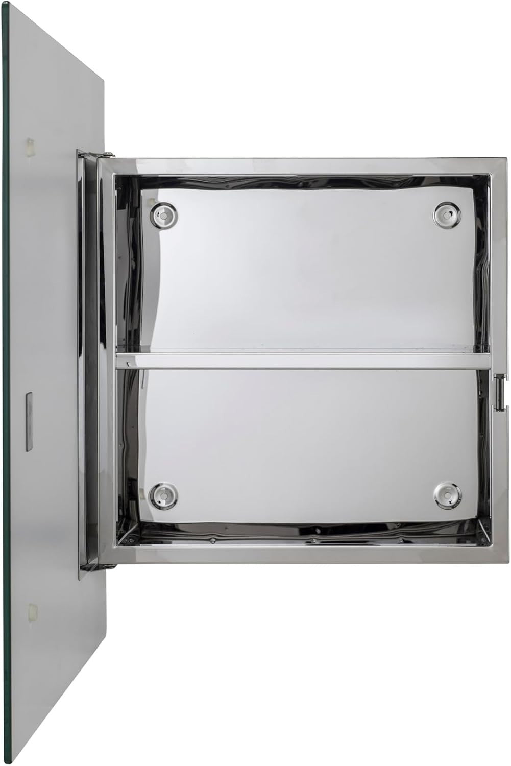 Bathroom Mirror Cabinet Wall Storage, Lockable, Concealed, 45x45cm