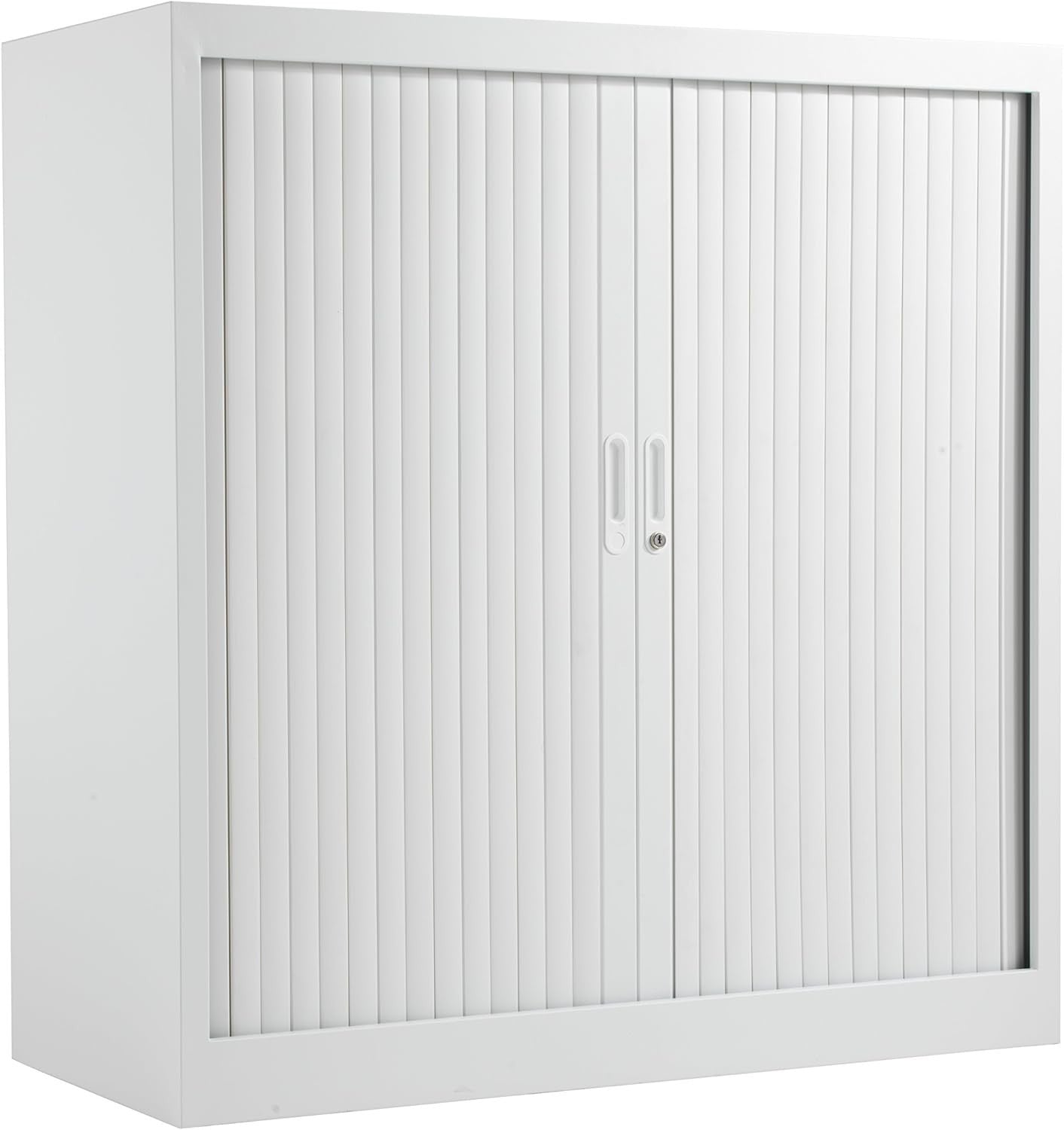 Metal Storage Cabinet Lockable with Adjustable Shelves & 50kg Load – White