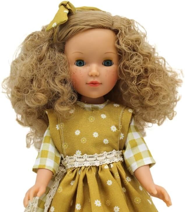 41cm Folk Style Doll Freckles Printed Dress Collectible Handmade Spain
