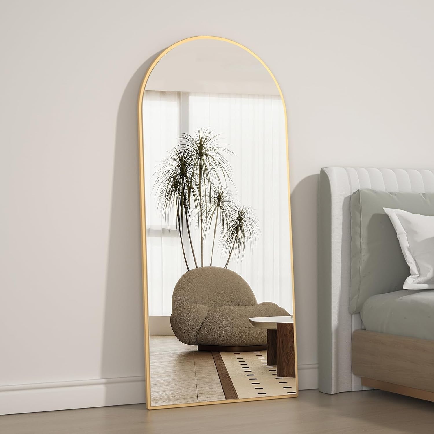 Gold Arch Full Length Mirror 165x60cm Floor Standing Wall Leaning