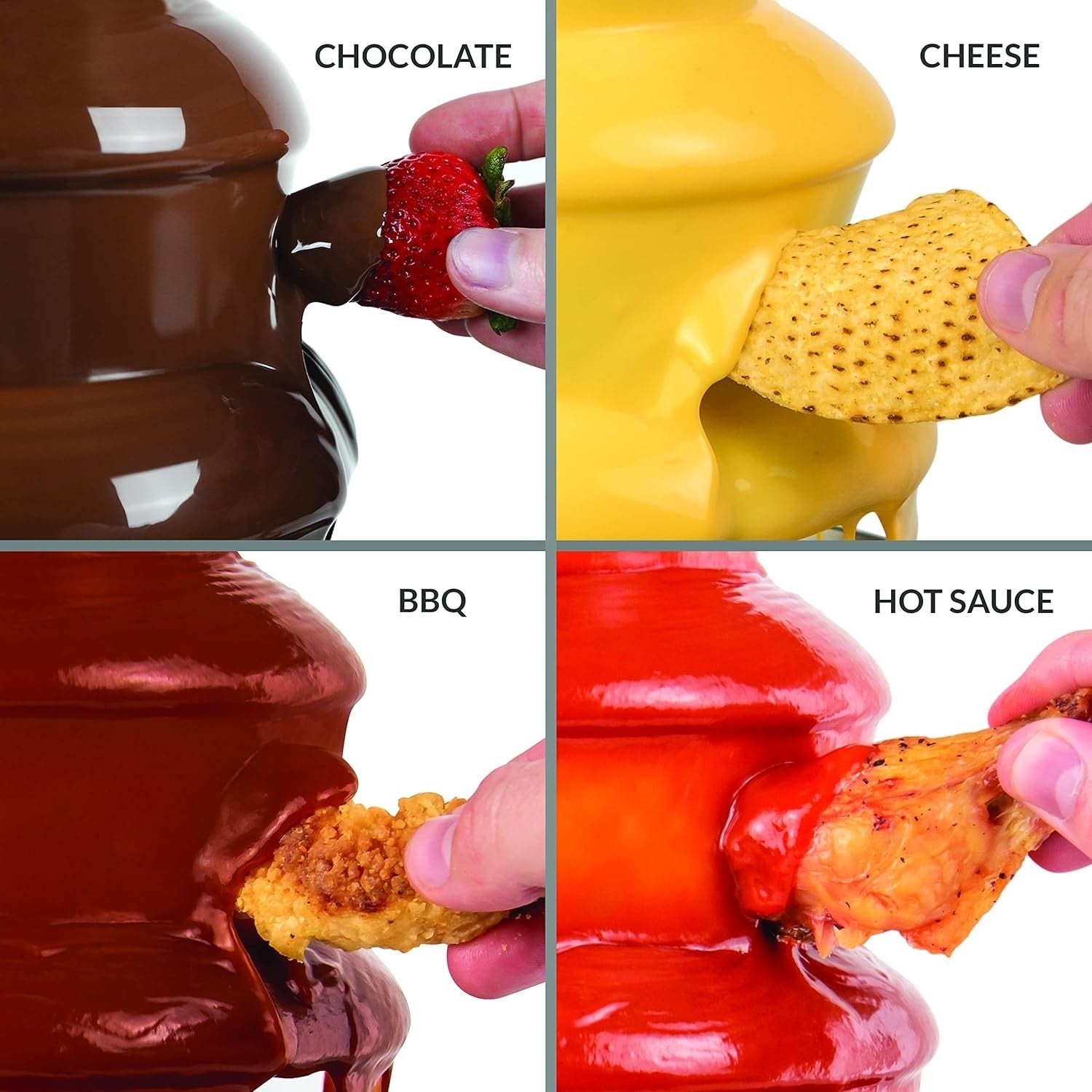 3 Tier Chocolate Fountain Machine Electric Fondue Party Melter Steel