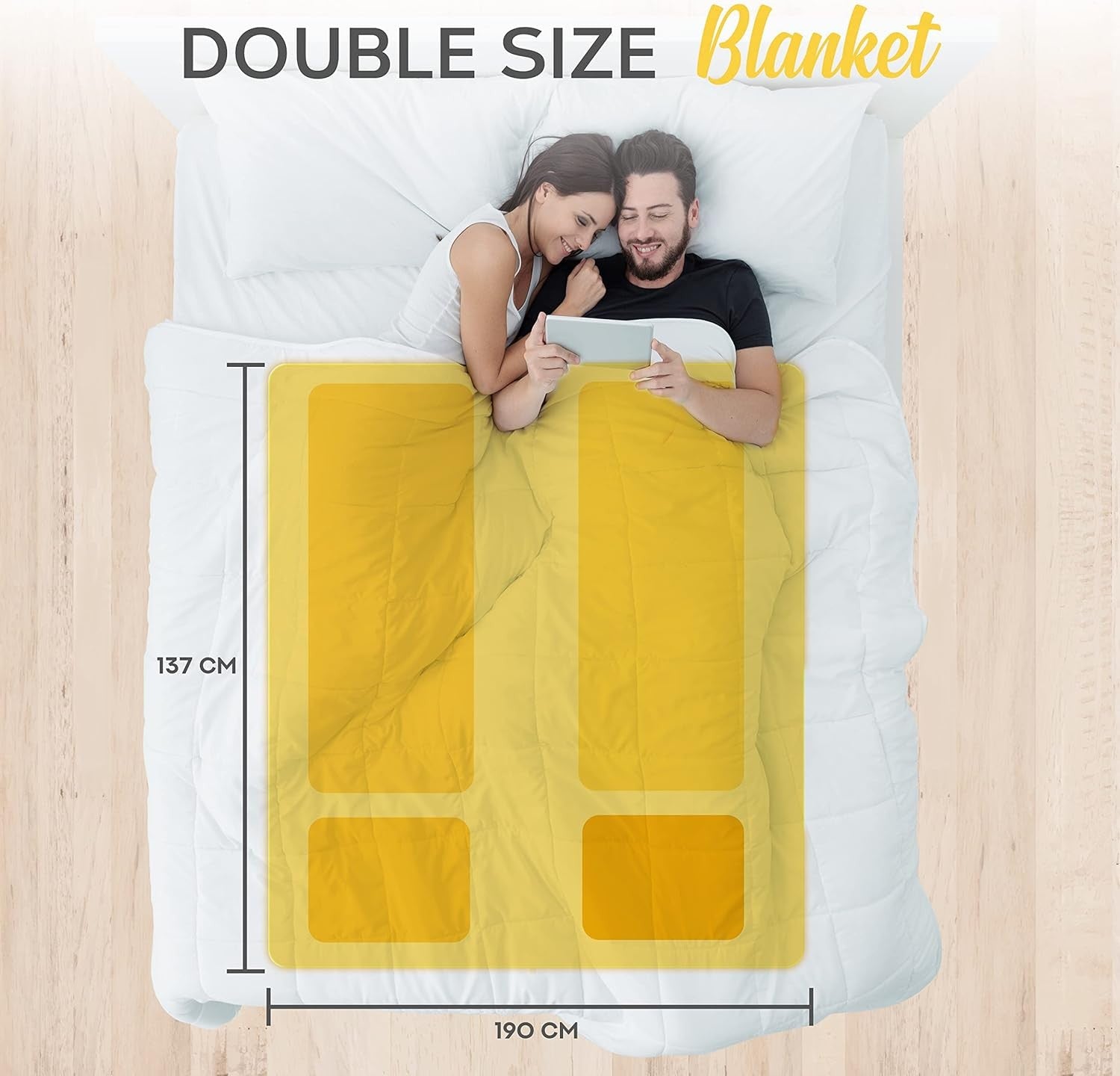 Double Electric Heated Underblanket 137x190cm Dual Control 9 Heat Washable