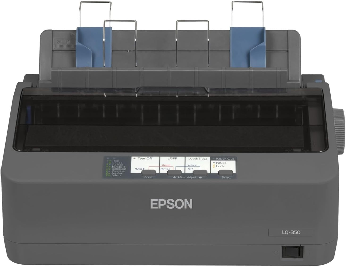 Grey Dot Matrix Printer Monochrome USB High Reliability Office Desk