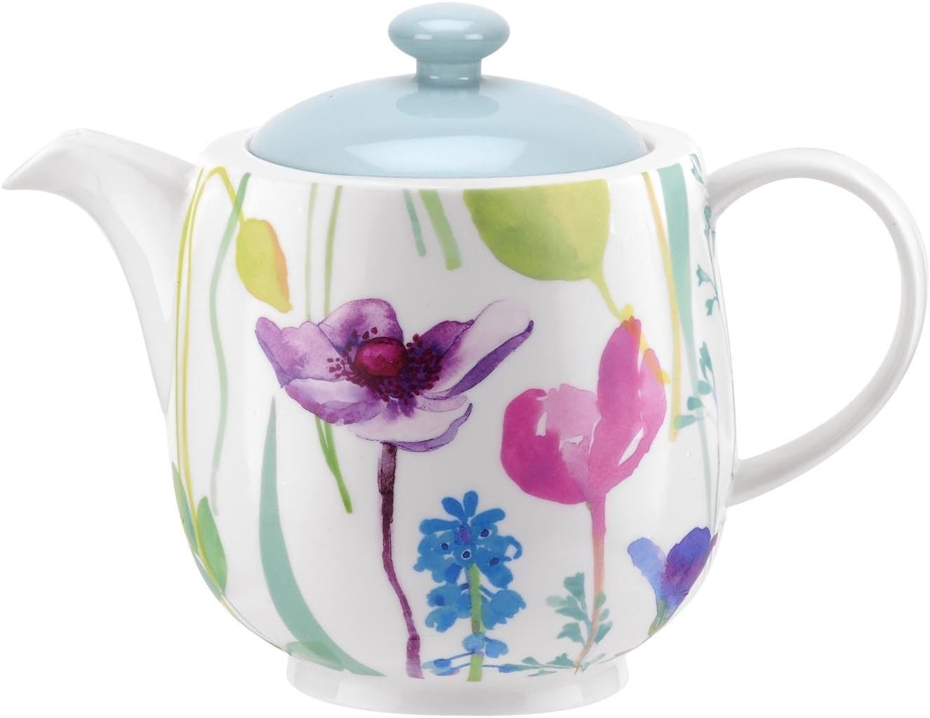 3Pc Porcelain Tea Set Teapot Sugar Bowl Milk Jug Water Garden
