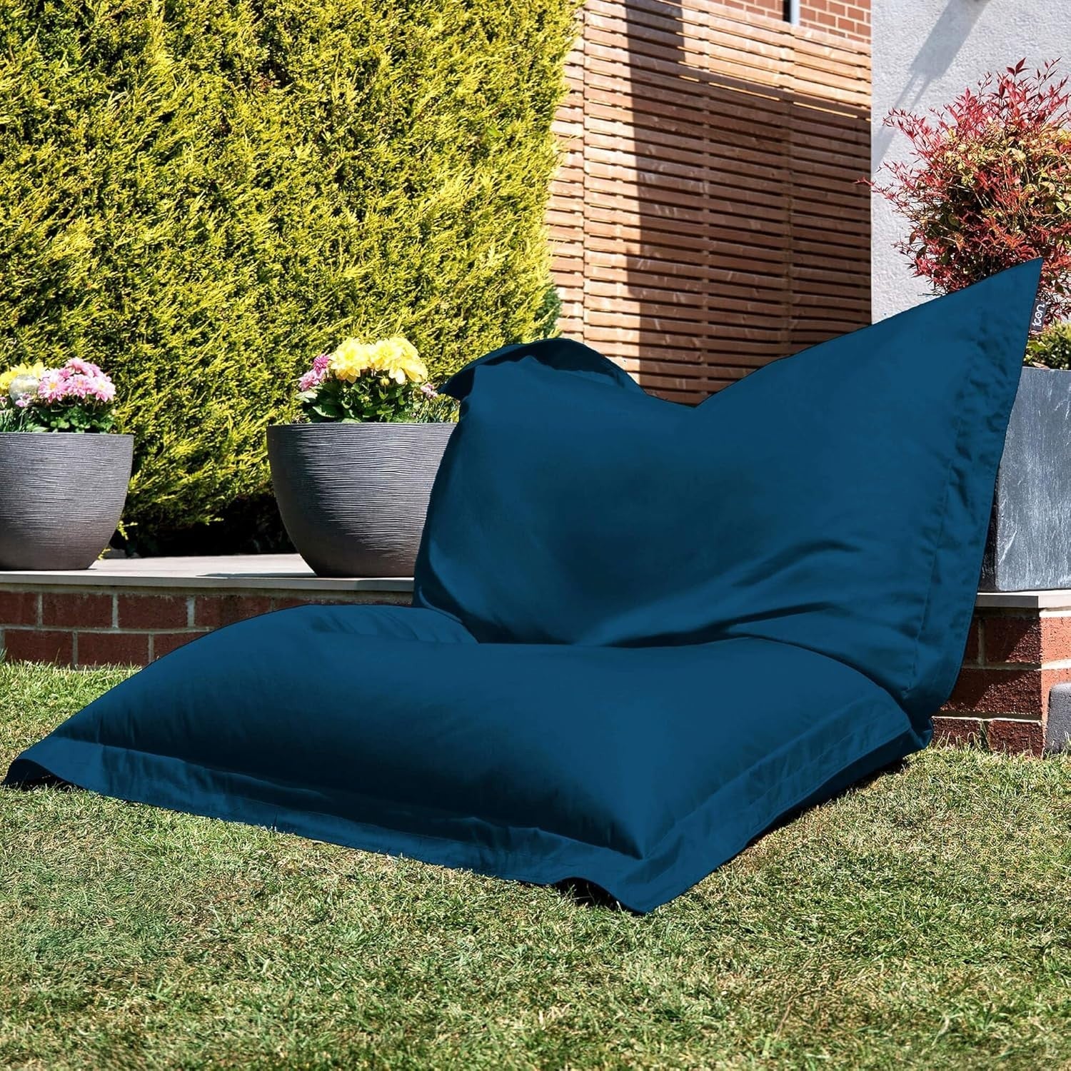 XXL Teal Outdoor Bean Bag Chair Waterproof 180x140cm Garden Floor Seat