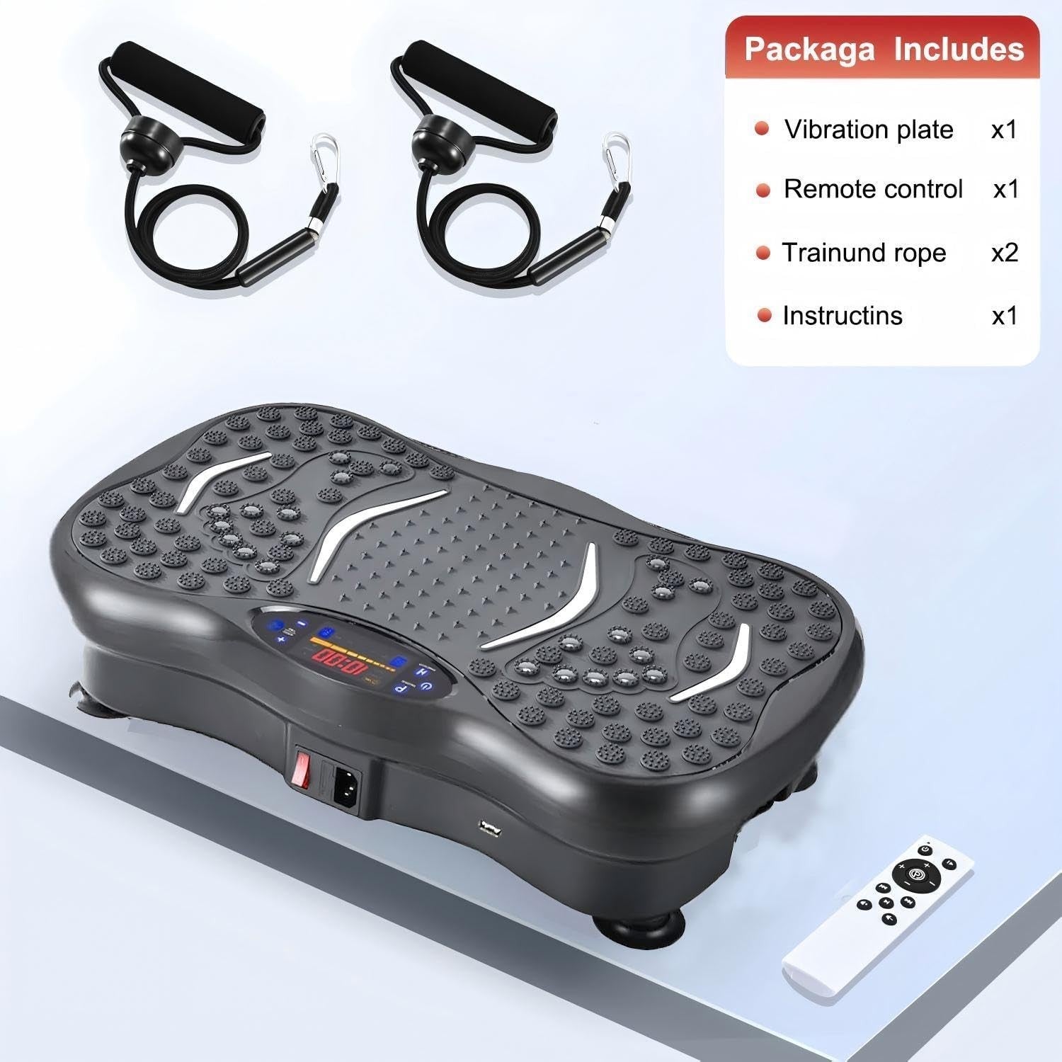120 Speed Vibration Plate Exercise Machine Bluetooth 450LB Body Trainer