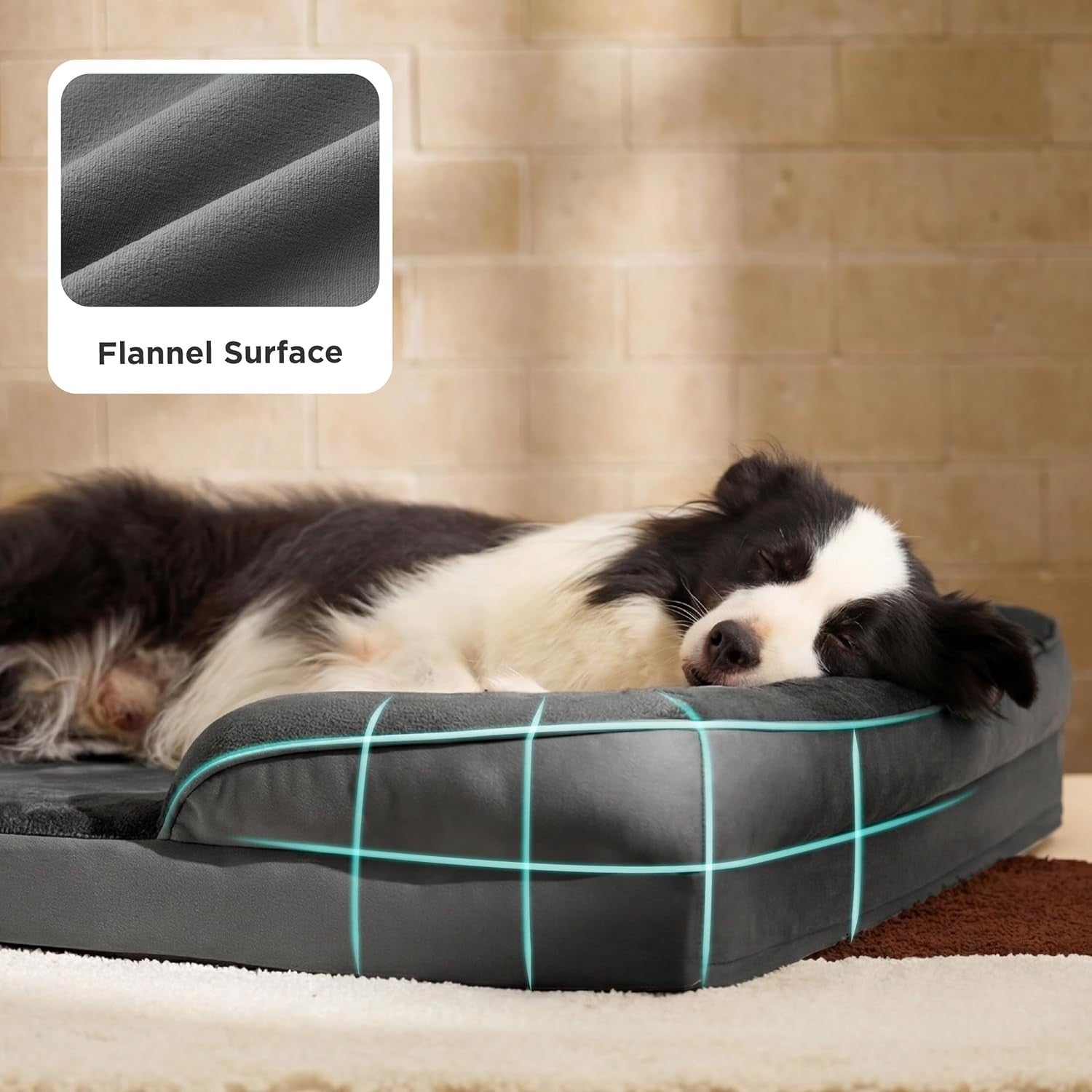 XL Orthopedic Dog Bed Waterproof Washable Sofa 106x80x16cm