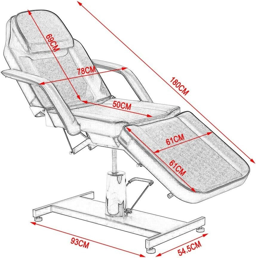 360° Rotating Hydraulic Massage Table Adjustable Salon Spa Tattoo Beauty Bed