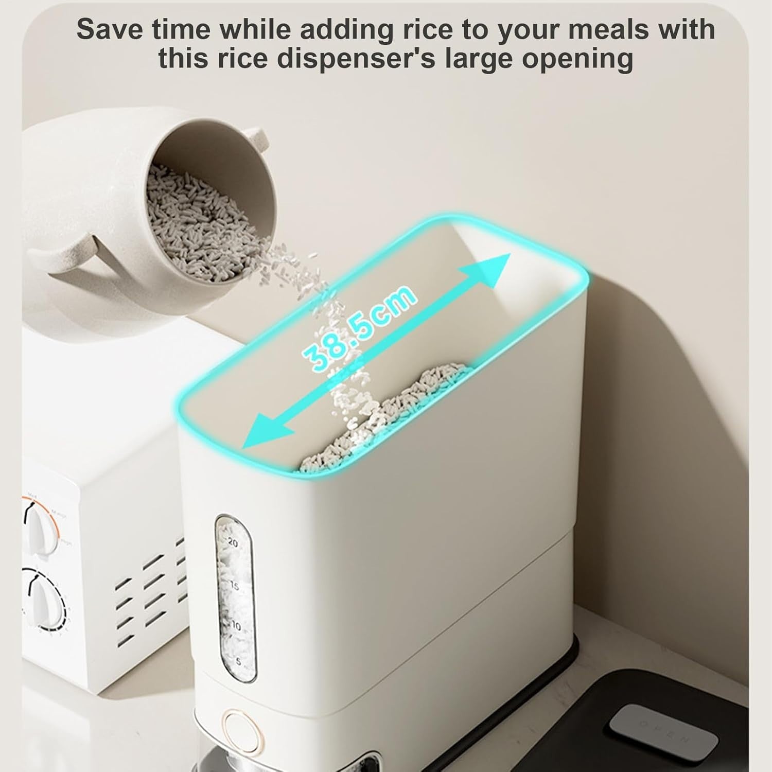 24L Large Rice Dispenser Airtight Grain Storage Container PP