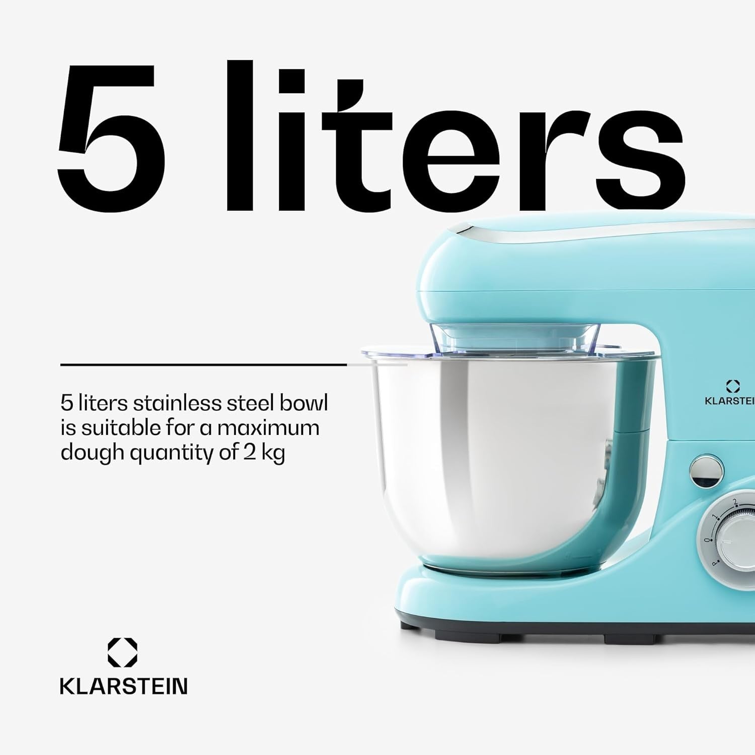 5L Stand Mixer  with 1300W Planetary Mixer 6 Speeds w/ Pulse Function Blue