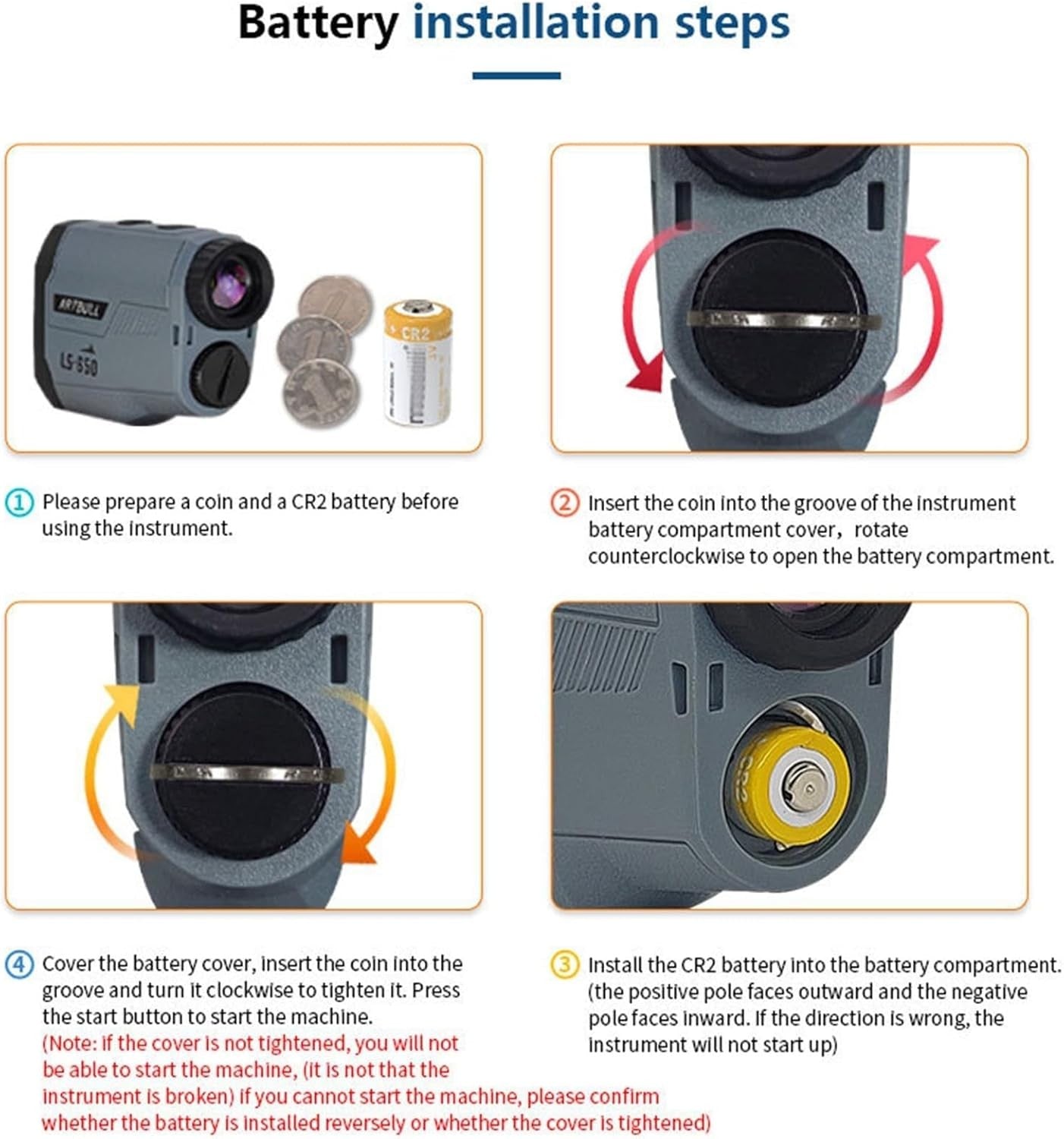Golf Laser Rangefinder 1000m Flag Lock 6X Magnification Compact Outdoor