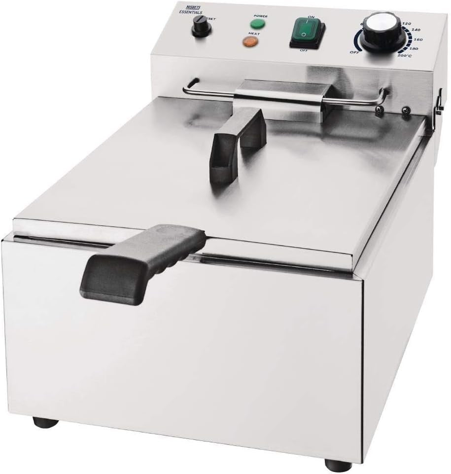 5L Electric Deep Fryer Stainless Steel 3kW Commercial Dial Control