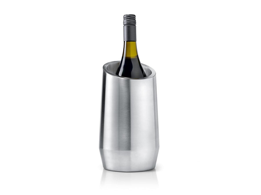 Double Walled Wine Cooler Stainless Steel Bottle Chiller Tabletop Silver