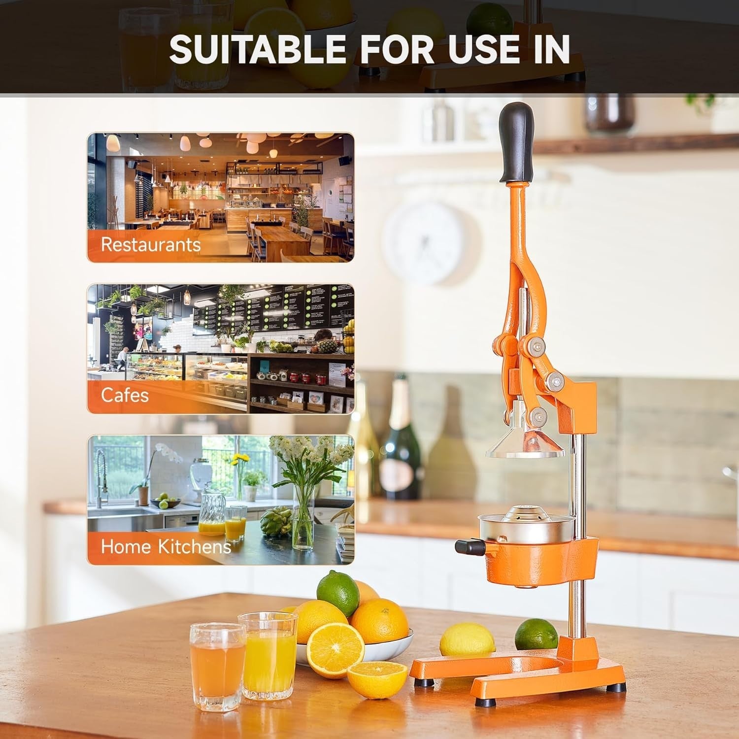 Commercial Manual Citrus Juicer Hand Press Orange Lemon Pomegranate