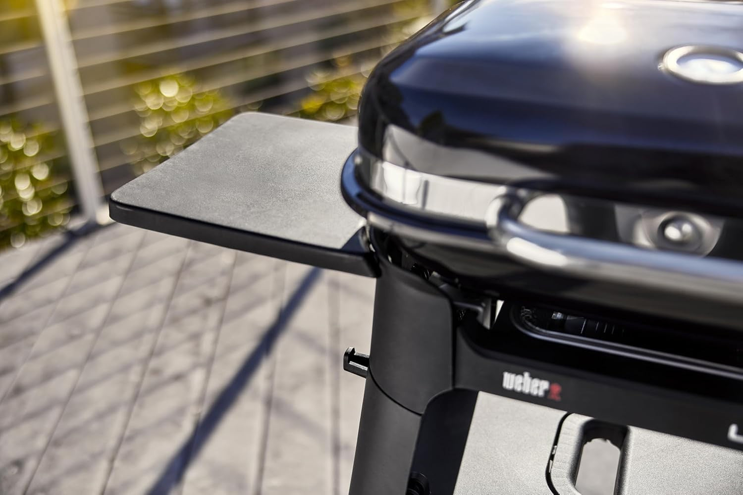 Portable Electric BBQ Grill with Stand High Heat Sear Smoke Steam Warm 43x32cm
