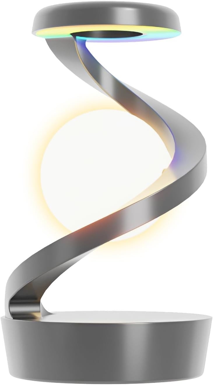 Gray Magnetic Levitating RGB Lamp Floating LED Night Light