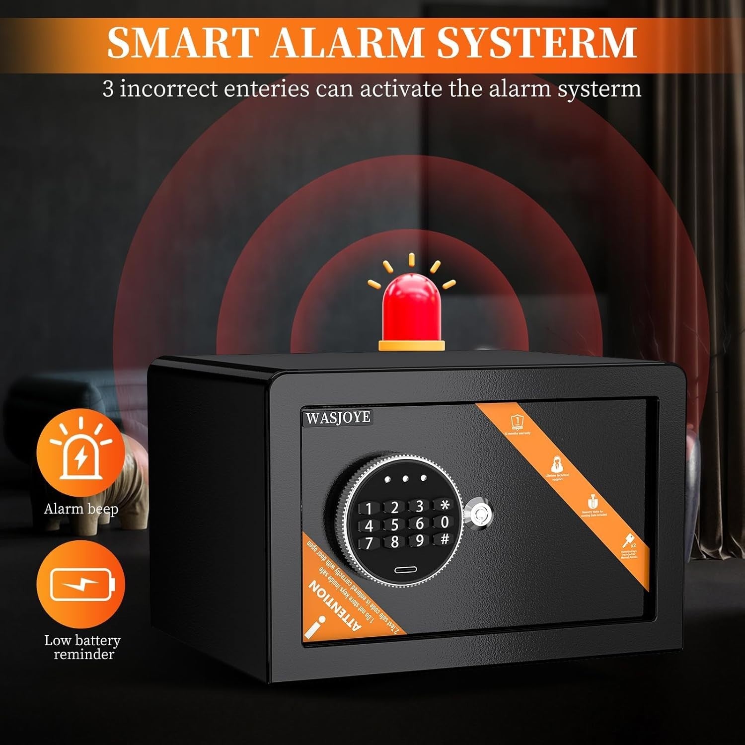 10L Digital Safe Box Electronic Keypad Security Cash Jewelry Lock
