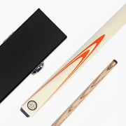57in Snooker Pool Cue 2 Piece Centre Joint 9.5mm Tip Case Set