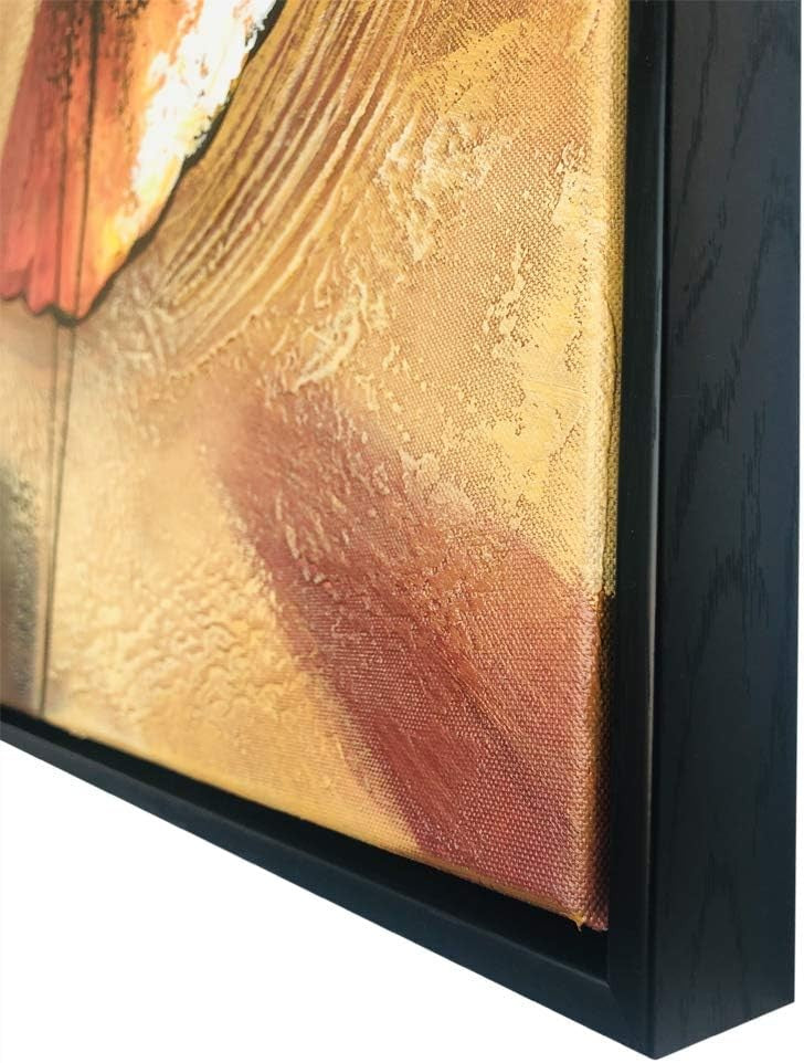 Wieco Art Ballet Dancers 2-Piece Black Framed Abstract Canvas Paintings