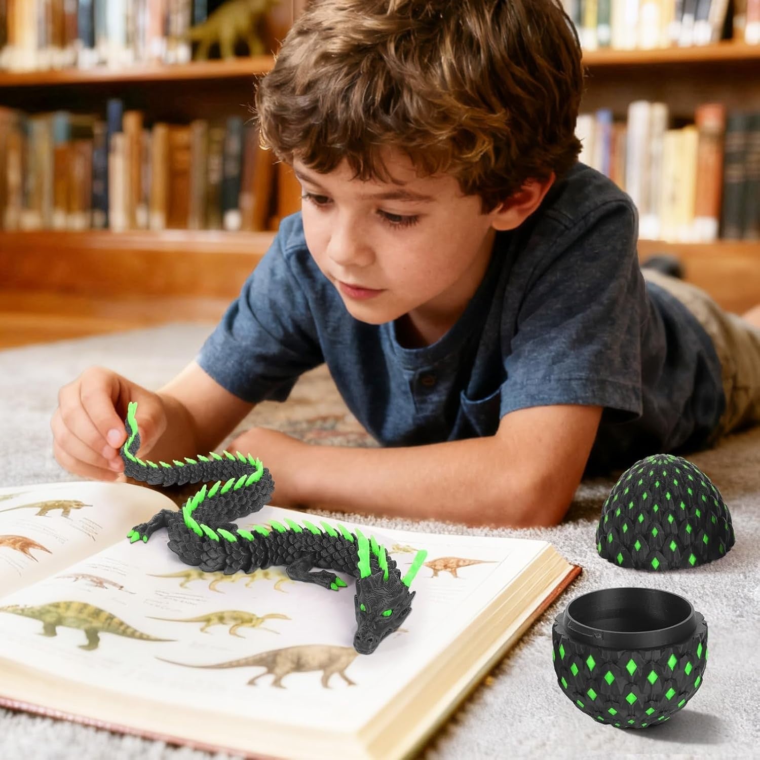 12 Inch Glow Dragon Egg Fidget Toy Articulated Desk Decor Gift
