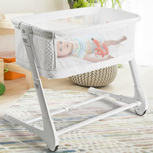 2in1 Baby Bedside Crib Adjustable Bassinet Sleeper Bed Detachable Side Mesh