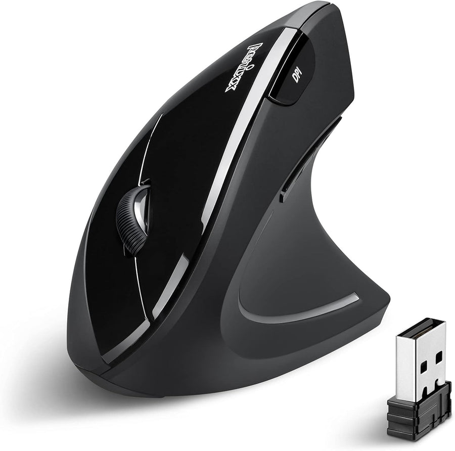 Vertical Ergonomic Wireless Mouse 2000 DPI 6 Button USB Right Hand
