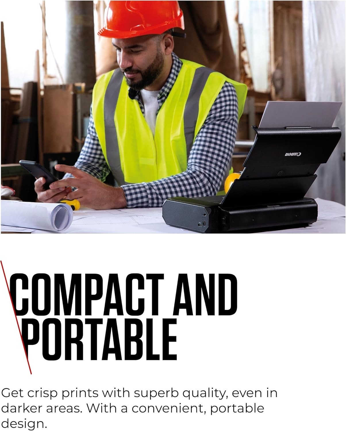 Portable Wireless Colour Printer | A4 Print, Travel & Home Office