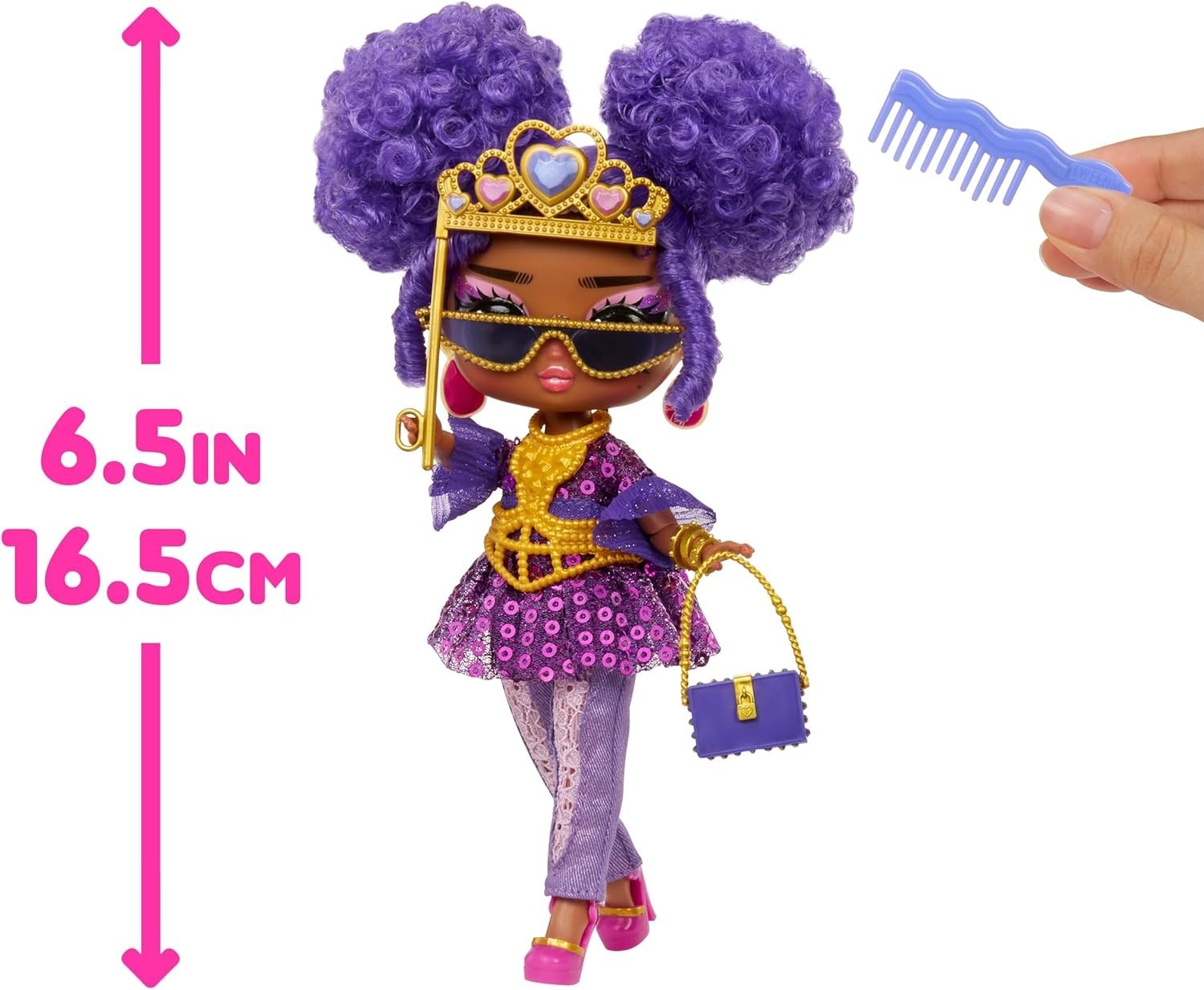 Fashion Doll Tweens Purple Hair 10+ Surprises Rock Star Accessories