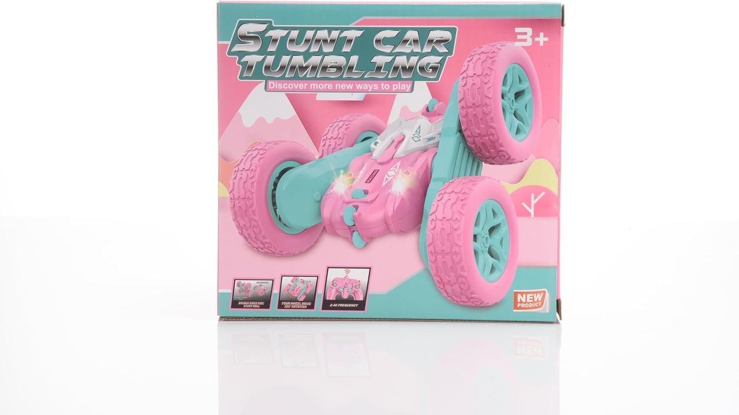 Pink 360° Flip RC Stunt Car for Girls | 2.4GHz Remote Control Off-Road Vehicle
