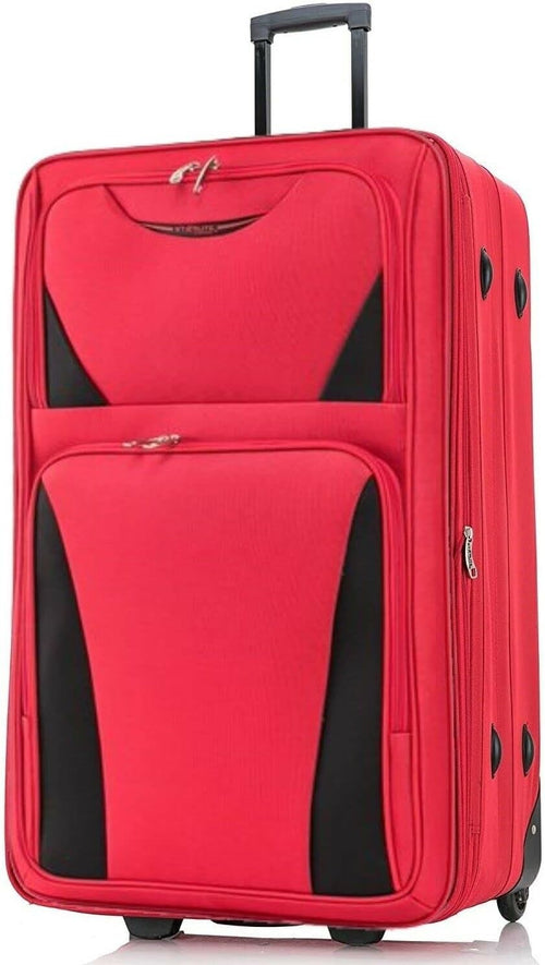 32 Inch Extra Large Soft Suitcase Lightweight 2 Wheel Travel Trolley