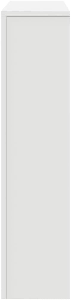 White Radiator Cover Shelf | Modern Slatted MDF Cabinet 149x20x82cm