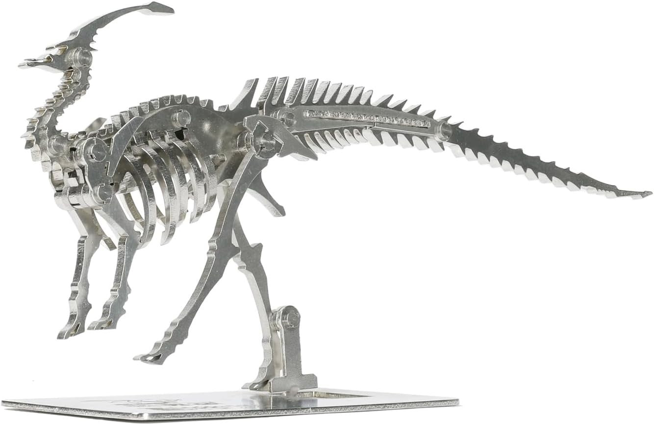 3D Metal Parasaurus Skeleton Puzzle DIY Dinosaur Model Kit Gift